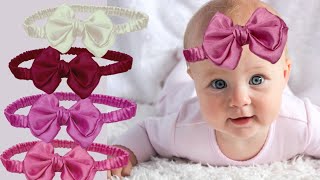 DIY  Easy bow baby headband tutorial [upl. by Burroughs]