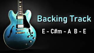 Pop Rock BACKING TRACK E Major  112 BPM  Guitar Backing Track [upl. by Craner]