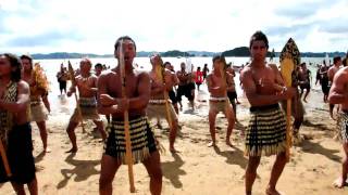 Maori haka  Waitangi Day 2010  Paihia New Zealand [upl. by Rosenkranz]