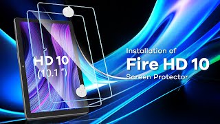 AllNew Fire HD 10 Tempered Glass Tablet Screen Protector Installation Video [upl. by Henning]