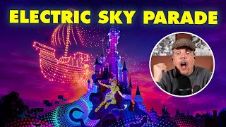 REACTION Disneys NEW Electric Sky Parade DRONE SHOW [upl. by Sicular]