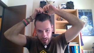 Como hacer un topknot hombre coleta samurai 2023 [upl. by Kinsler]