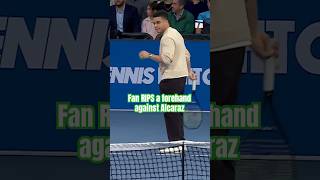 Fan RIPS a forehand against Alcaraz 🔥 thegardencup msg alcaraz benshelton [upl. by Sirej]