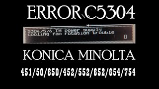 Error C5304 Konica Minolta [upl. by Thierry313]