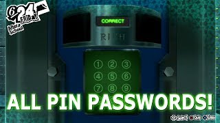 Persona 5  All PIN Passwords in Kaneshiro Palace HQ [upl. by Teirtza]