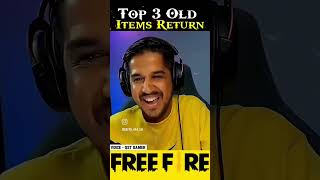 Old itams return in free fire subscribe 💯💯 [upl. by Giliane]