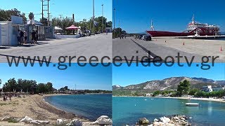 Skala Prinou Prinos beach  port Thassos Greece Σκάλα Πρίνου Πρίνος παραλία  λιμάνι Θάσος [upl. by Roosnam]