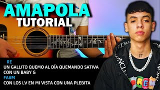 Amapola🔥Natanael Cano Nueva H  Tutorial Guitarra  Acordes🎸 [upl. by Auerbach650]