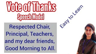 Vote of Thanks Speech in English with Subtitles Vote of Thanks in Farewell Vote of Thanks Model [upl. by Belle146]