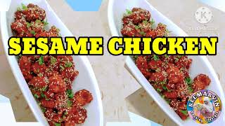 SESAME CHICKEN BY REEMARVINCOOKINGLIFESTYLE food chickenrecipe [upl. by Elegna]