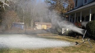 Testing Snow at Home Snow Gun [upl. by Aseela]