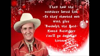 Rudolph the Red Nosed Reindeer Gene Autry with Lyrics [upl. by Celinda34]