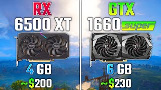 AMD RX 6500 XT vs GTX 1660 SUPER  Test in 8 Games [upl. by Oigres]