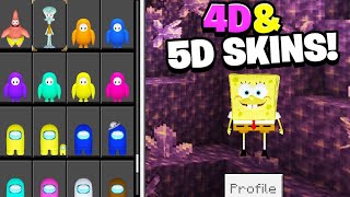 Minecraft bedrock How To Get 3d and 4d Skins [upl. by Eilahtan]