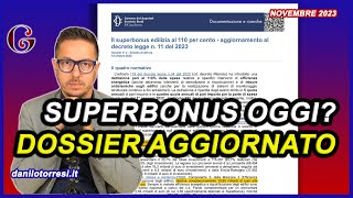 SUPERBONUS 110 OGGI  Il Dossier parlamentare aggiornato al 12 ottobre 2023 [upl. by Anierdna]