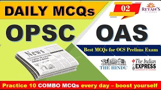 Daily 10 COMBO MCQs SL 02 for Odisha Civil Service Prelims Exam opsc gk odishacivilservice [upl. by Suiravat]