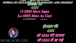 Inteha Ho Gayi Intezaar Ki  Karaoke With Lyrics Engamp हिंदी [upl. by Brunhilde]