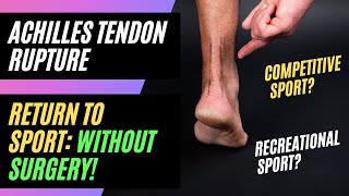 Achilles Tendon Rupture Return to Sport Without Surgery [upl. by Cirdek]