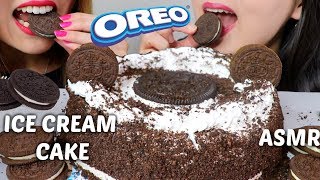 ASMR OREO ICE CREAM CAKE 오레오 아이스크림 케이크 리얼사운드 먹방 アイスクリーム 冰淇淋 Kem cây  KimampLiz ASMR [upl. by Anirec]