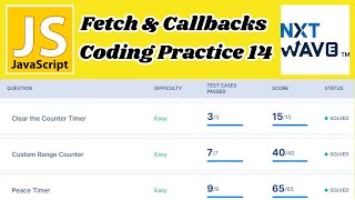 Fetch amp Callbacks  Coding Practice 14  JavaScript  NxtWave  CCBP 40 [upl. by Egrog]