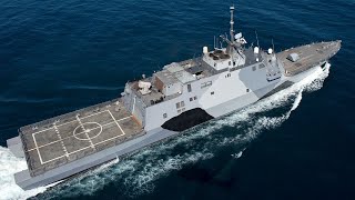 USS Freedom LCS 1 is the lead ship of the littoral combat ship built by the Lockheed Martin consort [upl. by Terrene]