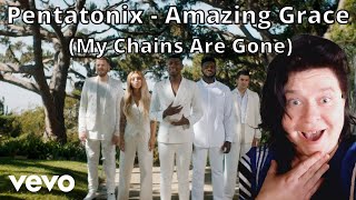 Reaction  Pentatonix  Amazing Grace My Chains Are Gone Official Video First time [upl. by Feld]