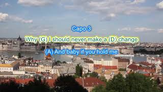 George Ezras quotBudapestquot Instrumental play along with scrolling guitar chords and lyrics [upl. by Ruyam]