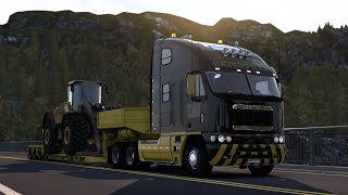 Freightliner Argosy Truck Transporting A Wheel Loader  Euro Truck Simulator 2 [upl. by Lind]