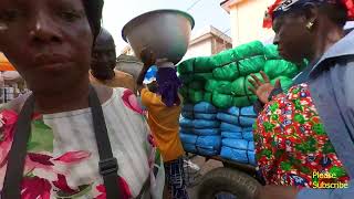 HARDWORKING MAFRICAN MARKET TRADERS ACCRA GHANA [upl. by Ahtiekahs]