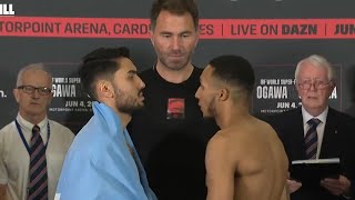 Ogawa vs Cordina • FULL UNDERCARD WEIGH IN amp FINAL FACE OFF • DAZN Boxing [upl. by Arahk]