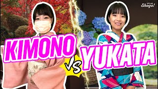 How KIMONO and YUKATA are Worn and The 4 Main Differences  Explained by Kimono Dressing Trainees [upl. by Hamish684]