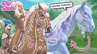 SPOILERS BUYING ICE SHIRE amp GINGERBREAD LIPIZZANER MAGICAL HORSES amp MORE STAR STABLE [upl. by Leinahtan]