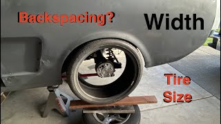 1965 Mustang Max Tire Size  Backspacing and Measurements  65 Mustang Footage [upl. by Akitnahs99]