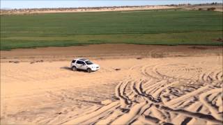 2008 LR2 Land Rover in the sand dunes stuck but then pulls it off [upl. by Einaj]