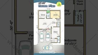 35× 50 house plan with 2 car parking 2bhk house design 35 by 50 houseplan homedesignhousemap [upl. by Adeuga]