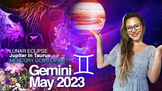 GEMINI May 2023 Jupiter enters your 12th House  Hidden Blessings and Divine Help and Protection [upl. by Edgell]