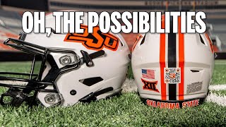 Check this out Oklahoma State adds QR codes on helmets for donations  Daily Delivery [upl. by Cassey]