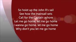 The Beach Boys  Sloop John B I wanna go Home LYRICS [upl. by Akierdna]