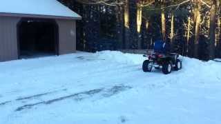 Polaris Sportsman 500 HO plowing snow [upl. by Erastus810]