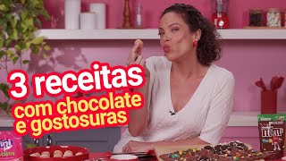 3 RECEITAS FÁCEIS E DELICIOSAS É O SHOW DE CHOCOLATE E GOSTOSURAS 🍫 [upl. by Ciryl993]