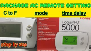 How to program a Honeywell thermostat in hindi  Honeywell remote ki setting [upl. by Aronoff]