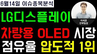 LG디스플레이034220  차량용 OLED 시장 점유율 압도적 1위 [upl. by Judie342]