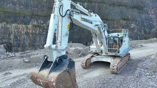 New Liebherr R972 working in a quarry [upl. by Bohun106]