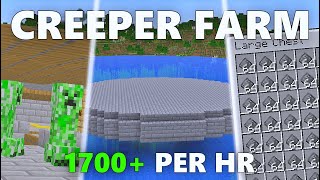 BEST CREEPER FARM IN MINECRAFT  121 Tutorial How to [upl. by Meesaw]