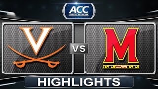 Virginia vs Maryland  2014 ACC Basketball Highlights [upl. by Eniamerej890]