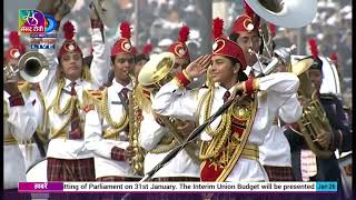 NCC Girls combined band Marching Contingent  Republic Day Parade 2024 [upl. by Natsirt]