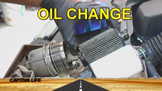 Oil Change  Holden Captiva LTZ Diesel 22L [upl. by Ecnarwal]