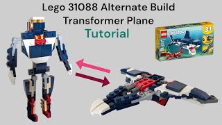 Lego 31088 Alternate Build Transformer Plane Tutorial [upl. by Essined404]