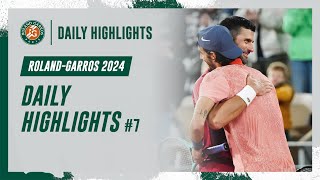 Daily Highlights 7  RolandGarros 2024 [upl. by Noval]