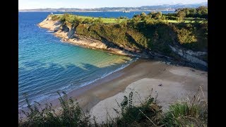 Spain Santander walking tour city beach food Centro Botin GoPro HD [upl. by Entirb]